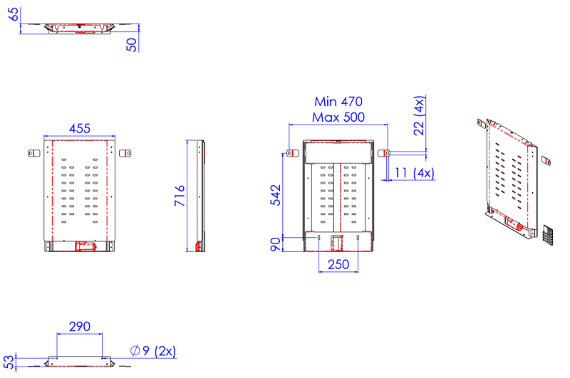 Tv-lift - voor tv's van 26-40 inch